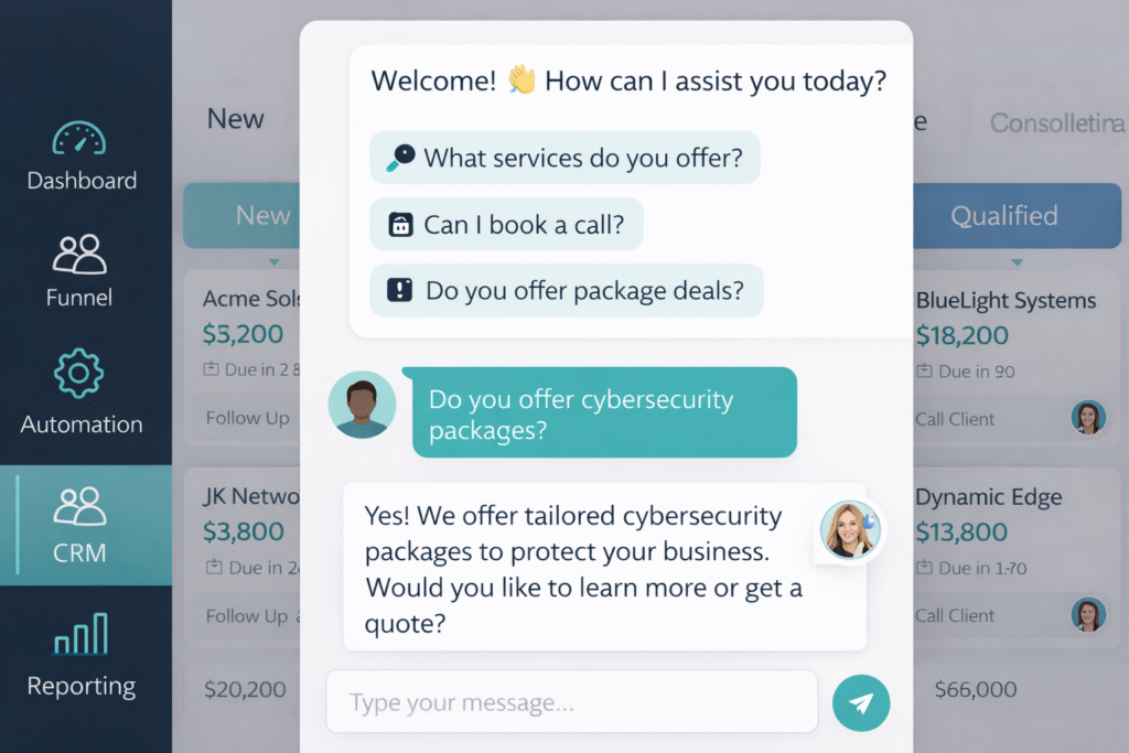 Service business using marketing automation to capture leads nurture prospects and book appointments automatically
