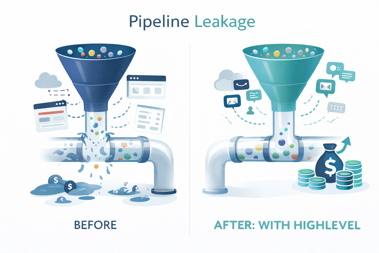 best CRM for small business — B2B marketing automation system illustration