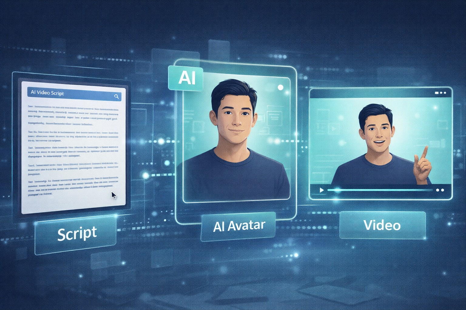 how to use HeyGen AI video generator — script to avatar to video in three steps