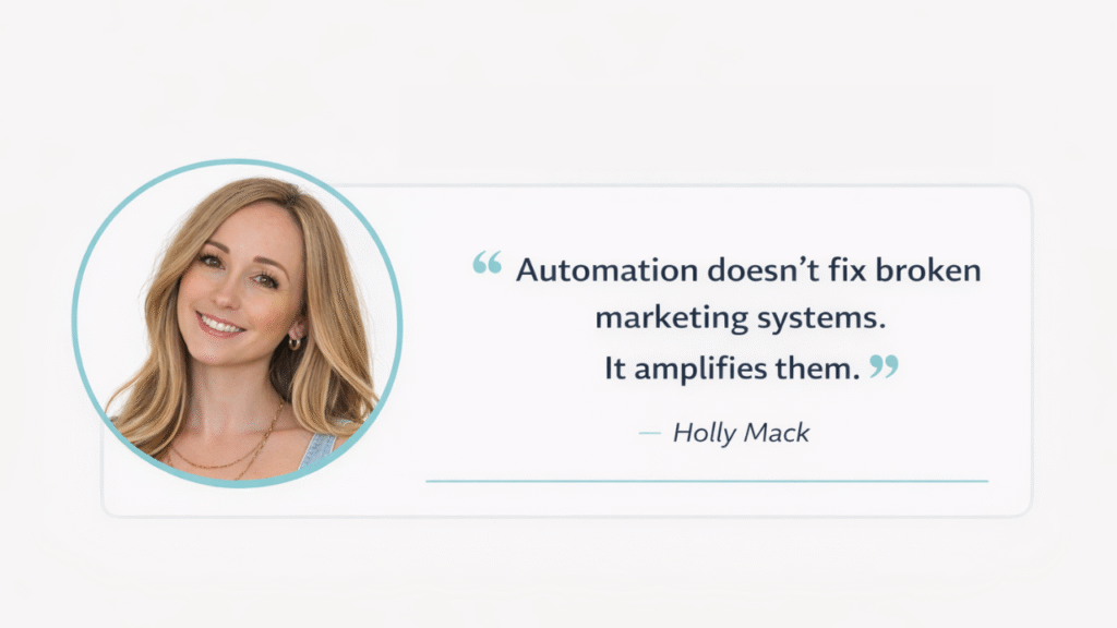 Automation does not fix broken marketing systems it amplifies whatever infrastructure already exists