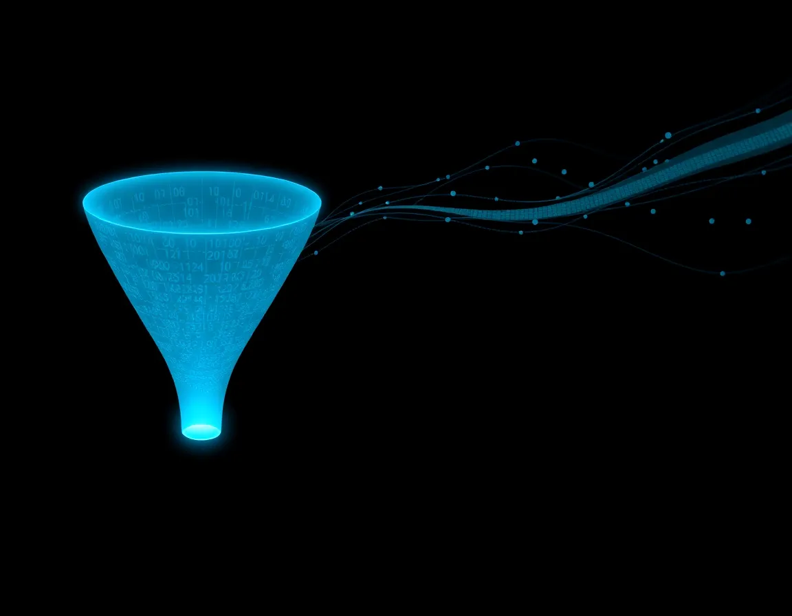 Token optimization concept showing data efficiency and reduced AI usage
