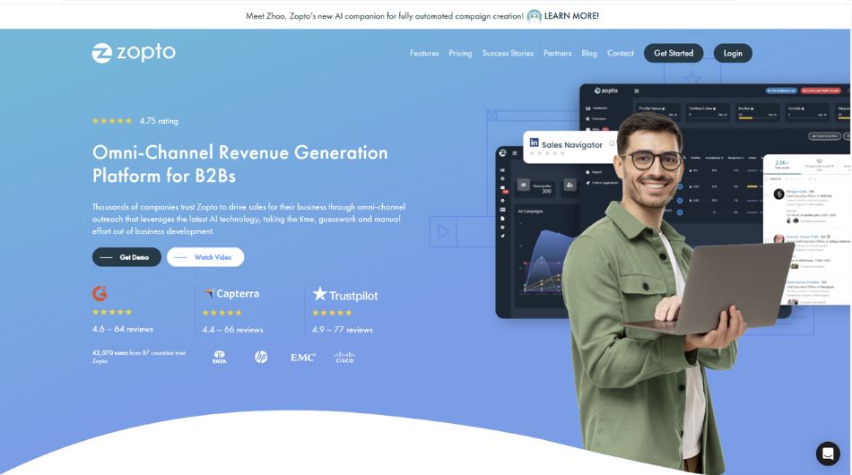 Zopto LinkedIn automation tool for enterprise B2B outbound teams with established SDR processes in 2026