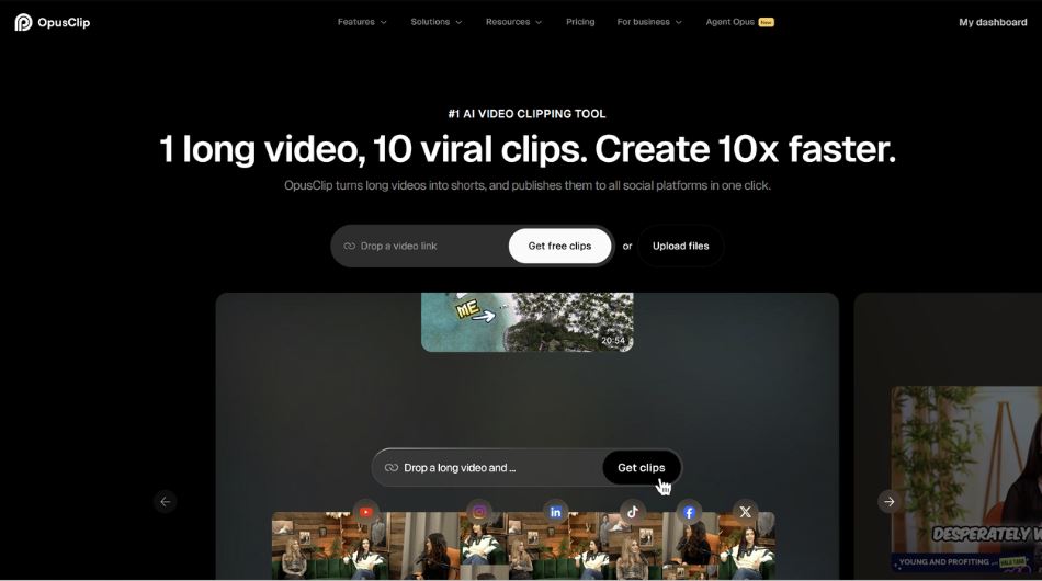 Opus Clips best AI video marketing tool for businesses in 2026