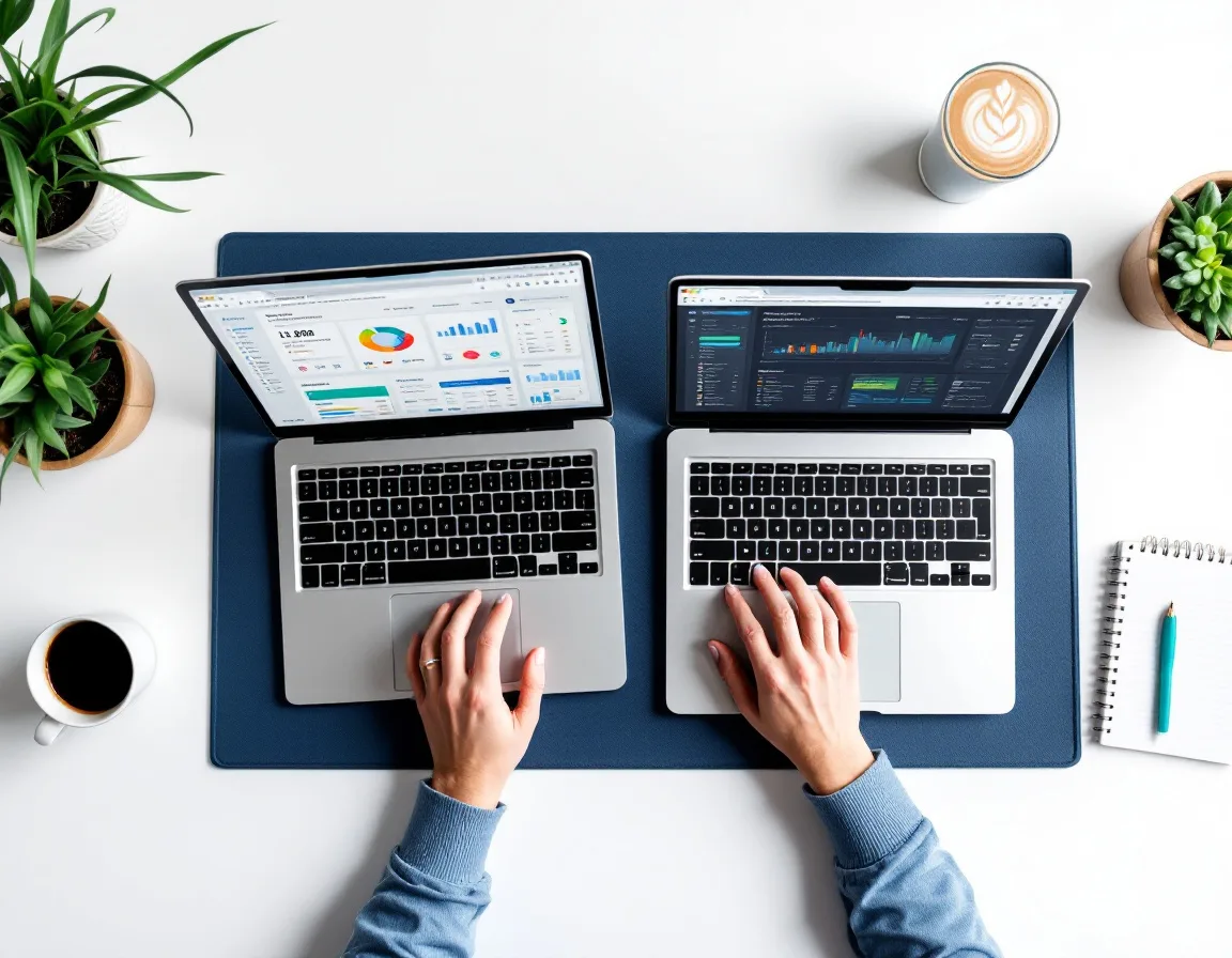 Side-by-side comparison of CRM dashboard interfaces for B2B marketing