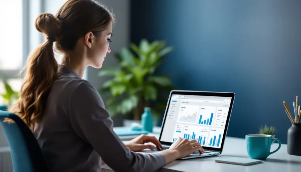 B2B marketing professional reviewing LinkedIn outreach pricing plans on laptop