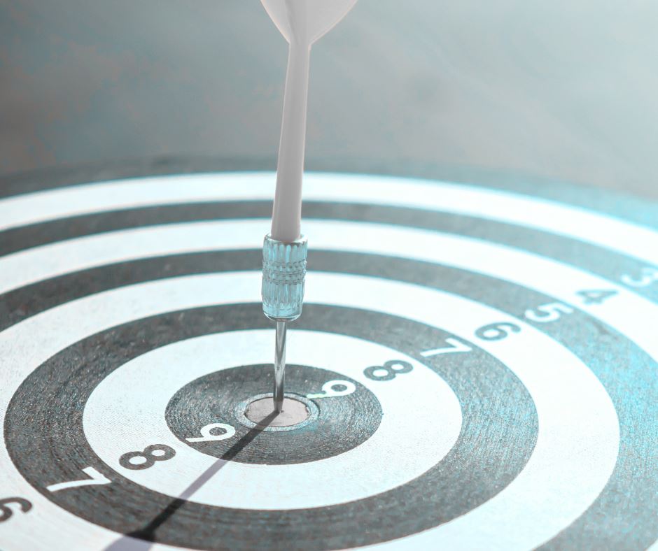 Framework showing how to set a B2B marketing goal tied to revenue and business objectives