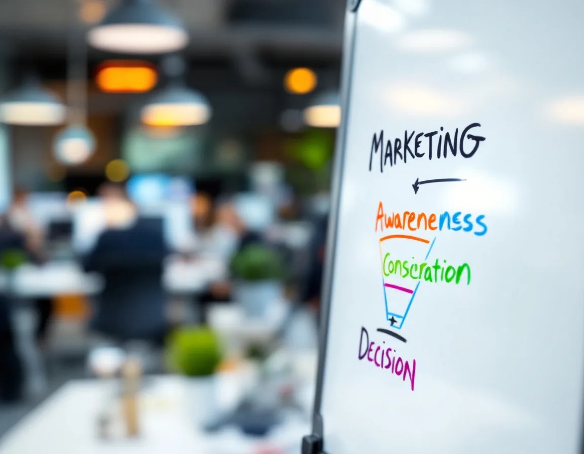 B2B keyword strategy funnel mapping awareness to decision