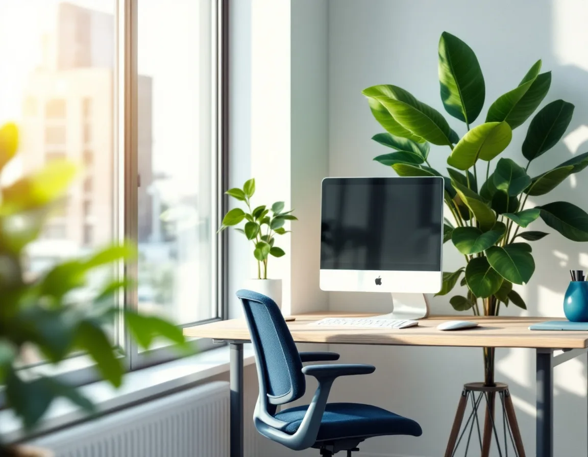 Modern clean B2B office workspace representing a predictable capital-efficient marketing function
