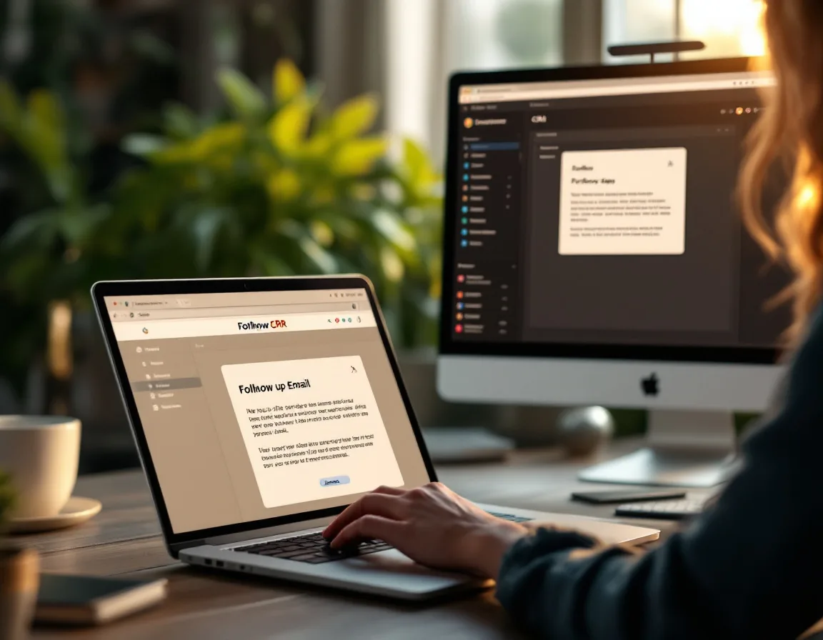 Marketing professional building a B2B review collection system with CRM and email outreach