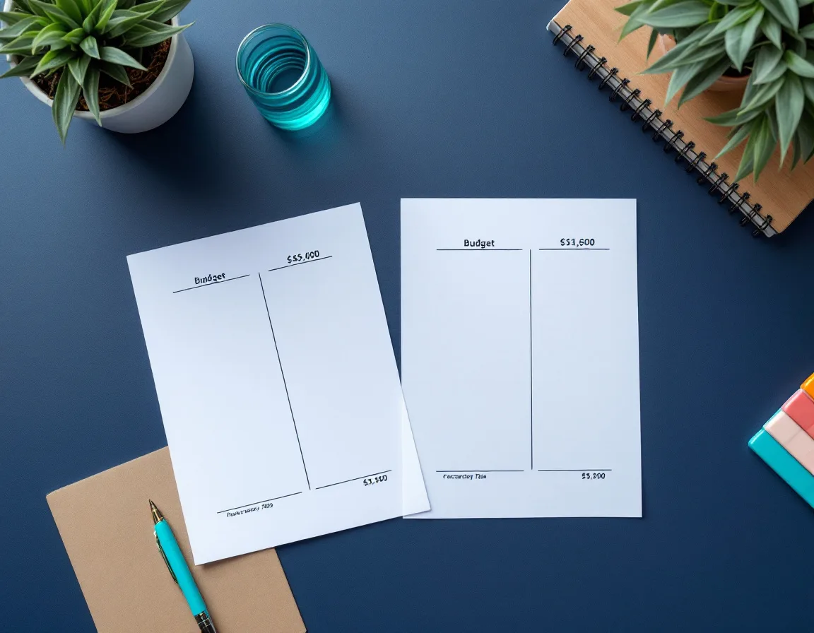 Financial comparison documents showing the cost math between fractional CMO and full-time CMO marketing investment