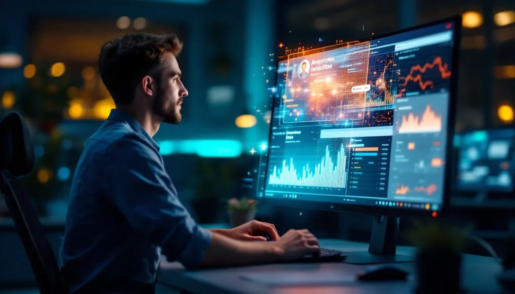 B2B sales professional receiving a real-time rb2b visitor identification alert showing an anonymous website visitor resolved to a named profile