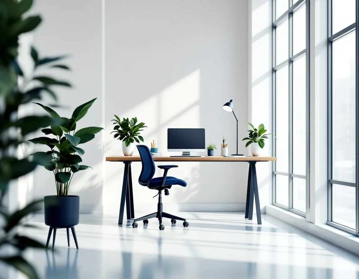 Clean modern B2B office workspace representing the playbook running with predictable pipeline