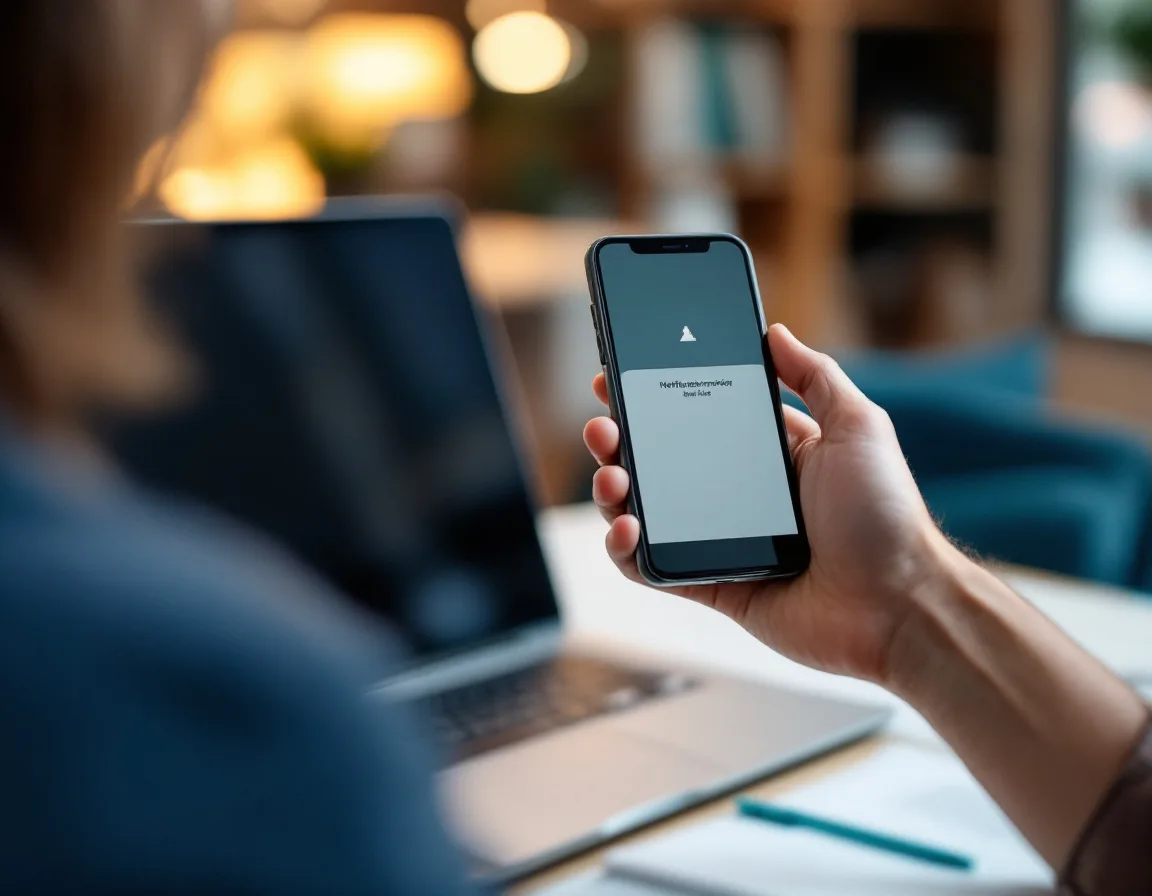 Real-time mobile notification alerting a sales professional about an identified website visitor