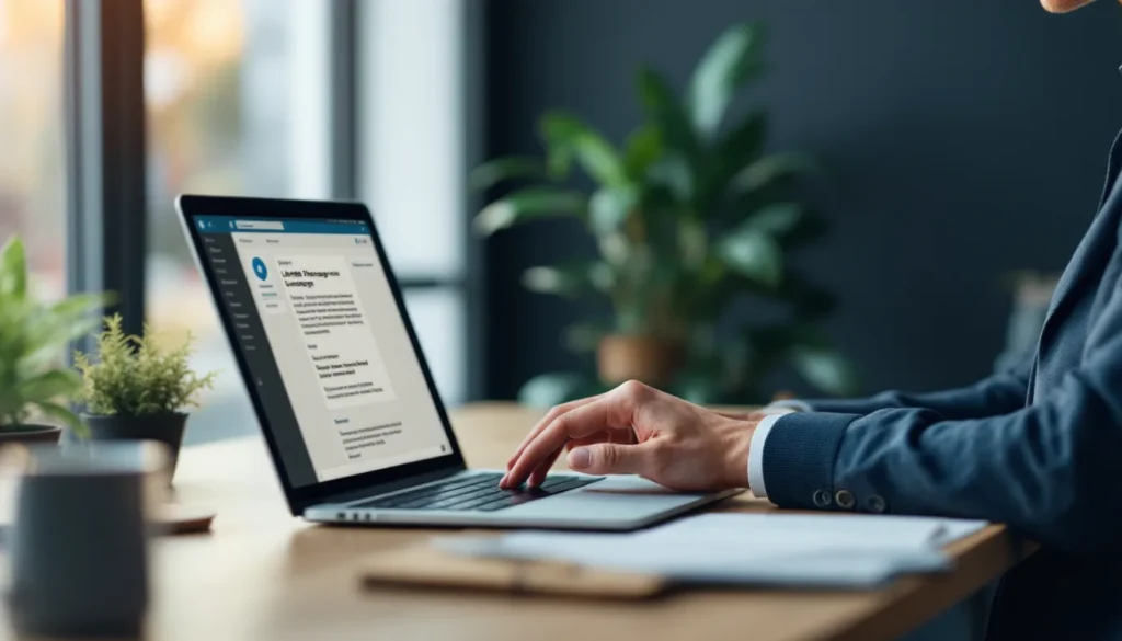 B2B professional generating leads on LinkedIn with personalized outreach instead of spamming