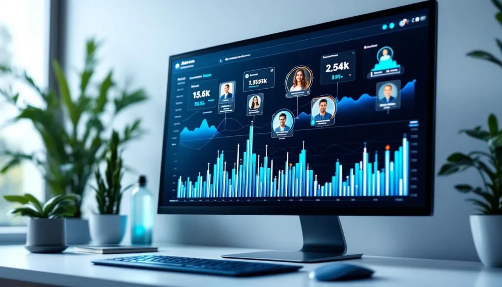 Website analytics dashboard revealing anonymous B2B visitor identity data with person-level profile cards