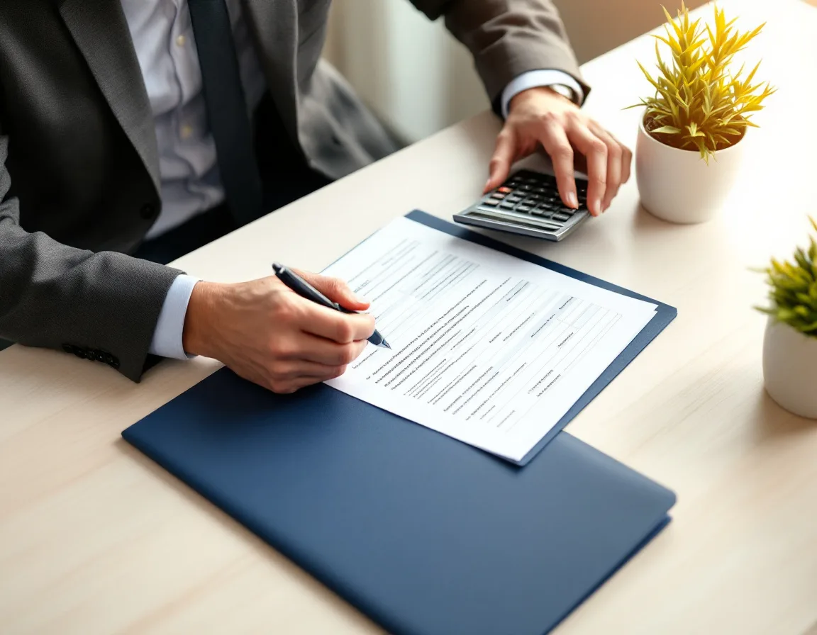 Business professional reviewing offshore marketing hire cost estimates