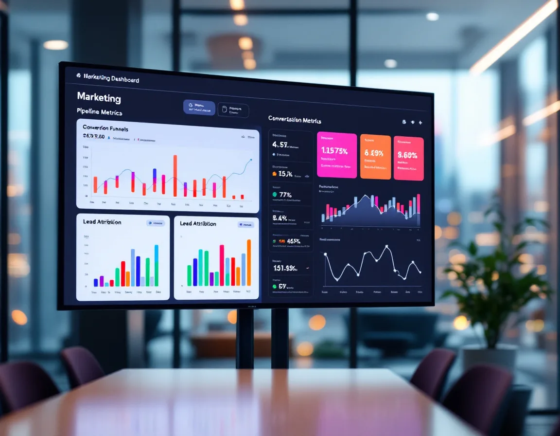 B2B SEO performance dashboard tracking pipeline and conversions